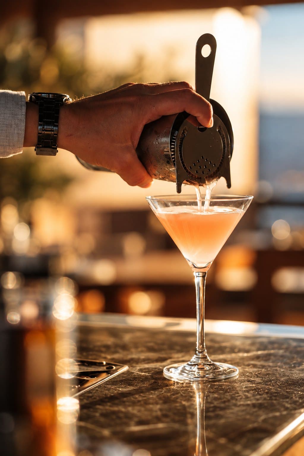 Cocktail turnat din shaker